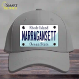 Narragansett Rhode Island State Novelty License Plate Hat Cotton / Gray