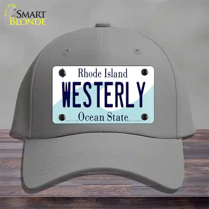 Westerly Rhode Island State Novelty License Plate Hat Cotton / Gray