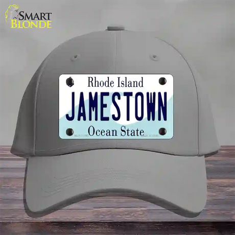 Jamestown Rhode Island State Novelty License Plate Hat Cotton / Gray