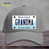 Grandma Rhode Island State Novelty License Plate Hat Cotton / Gray