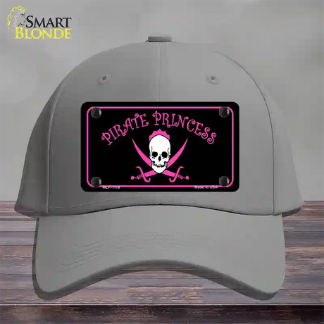 Pirate Princess Novelty License Plate Hat Cotton / Gray