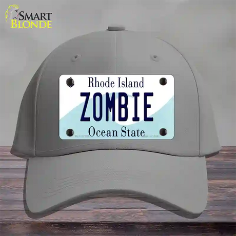 Zombie Rhode Island State Novelty License Plate Hat Cotton / Gray