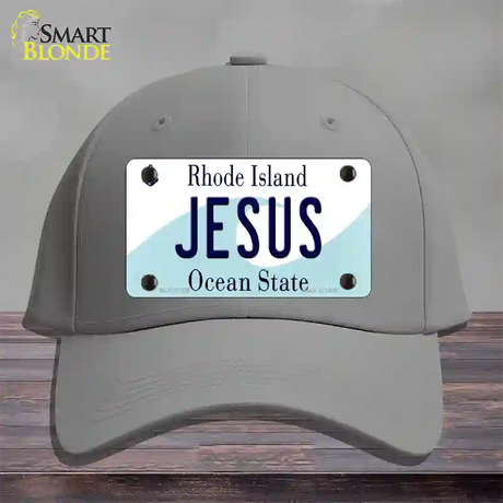 Jesus Rhode Island State Novelty License Plate Hat Cotton / Gray