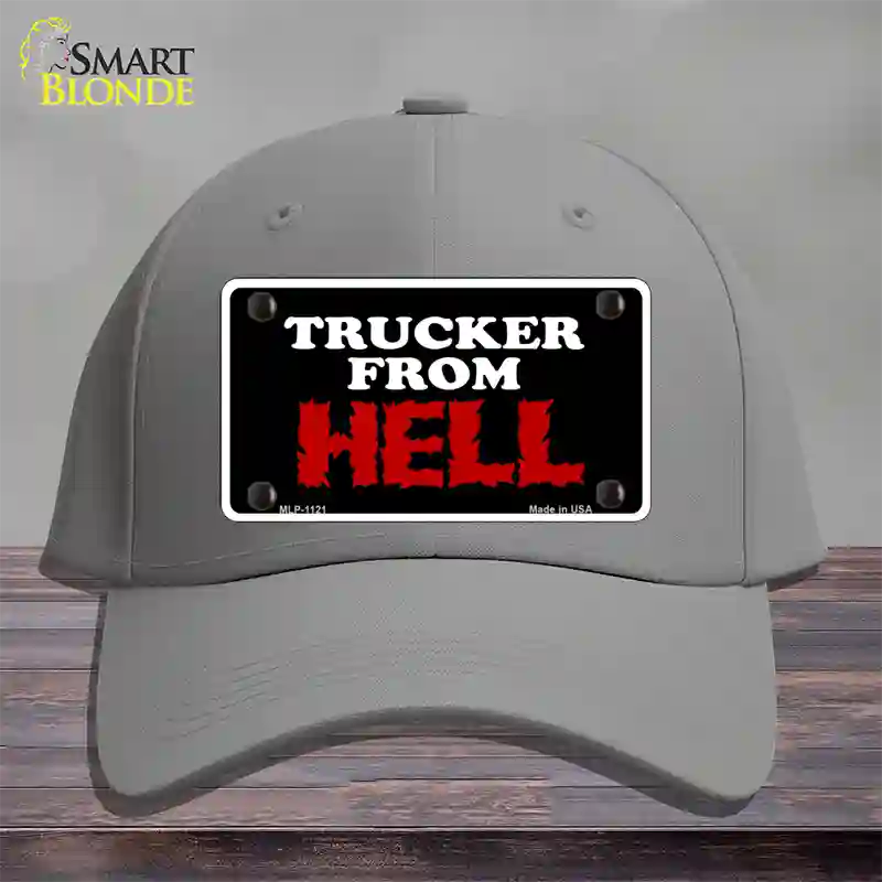 Mesh From Hell Novelty License Plate Hat Cotton / Gray