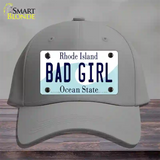 Bad Girl Rhode Island State Novelty License Plate Hat Cotton / Gray