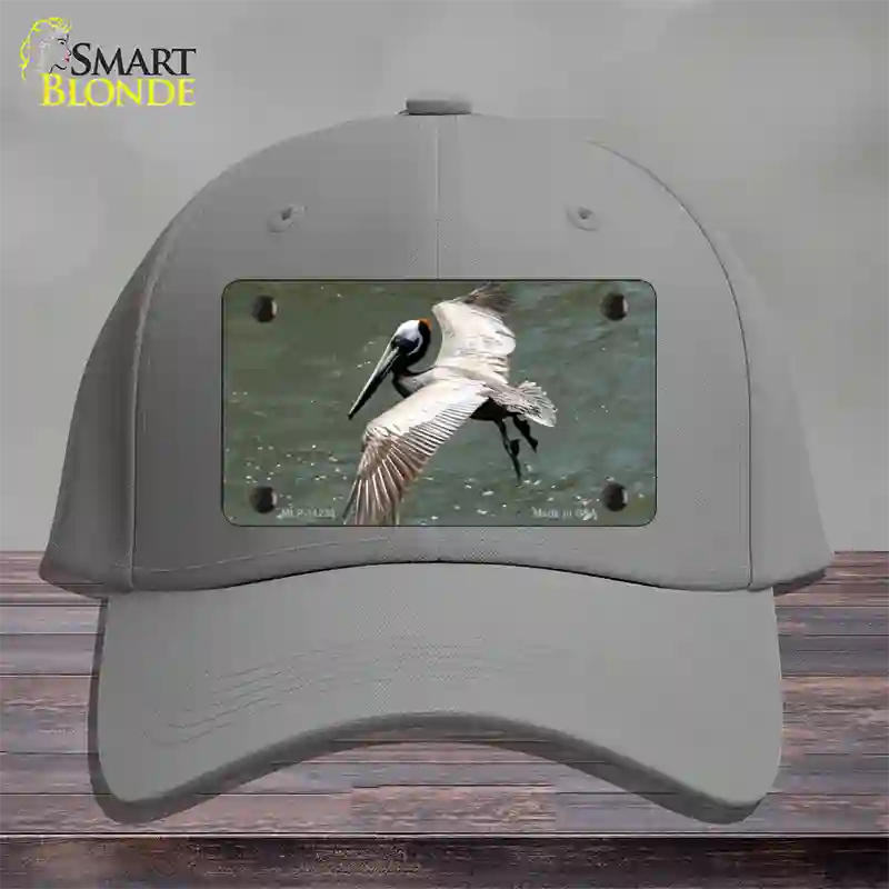 Pelican In Flight Novelty License Plate Hat Cotton / Gray