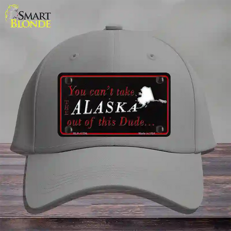 Alaska Dude Novelty License Plate Hat Cotton / Gray