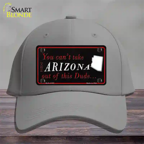 Arizona Dude Novelty License Plate Hat Cotton / Gray