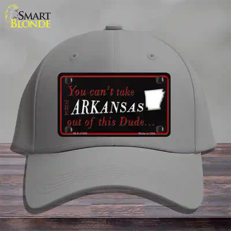 Arkansas Dude Novelty License Plate Hat Cotton / Gray