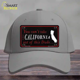 California Dude Novelty License Plate Hat Cotton / Gray