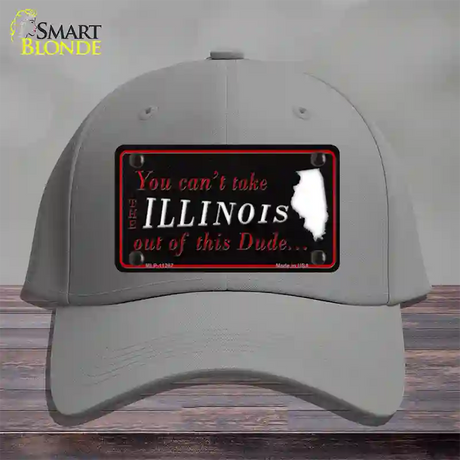 Illinois Dude Novelty License Plate Hat Cotton / Gray