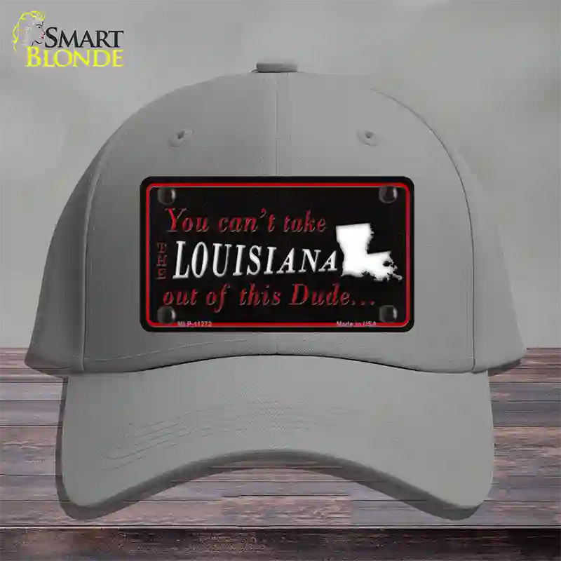 Louisiana Dude Novelty License Plate Hat Cotton / Gray