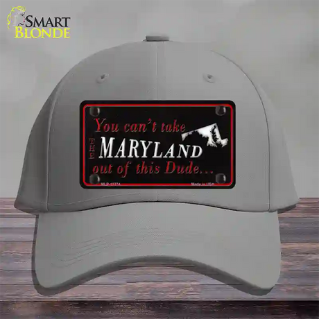 Maryland Dude Novelty License Plate Hat Cotton / Gray