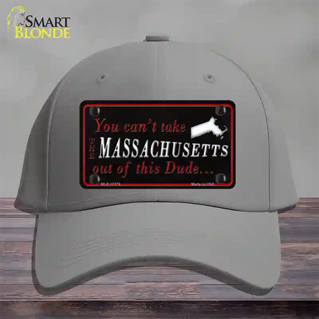 Massachusetts Dude Novelty License Plate Hat Cotton / Gray