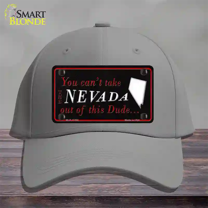 Nevada Dude Novelty License Plate Hat Cotton / Gray