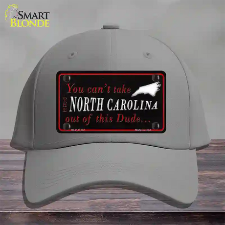 North Carolina Dude Novelty License Plate Hat Cotton / Gray