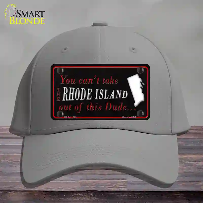 Rhode Island Dude Novelty License Plate Hat Cotton / Gray