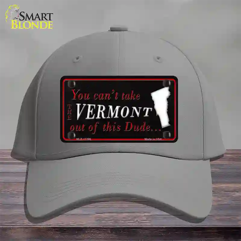 Vermont Dude Novelty License Plate Hat Cotton / Gray