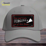 Virginia Dude Novelty License Plate Hat Cotton / Gray