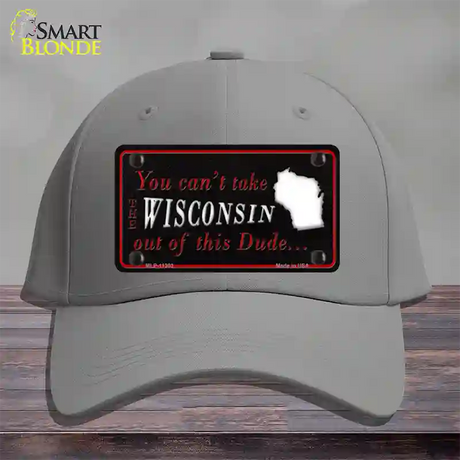 Wisconsin Dude Novelty License Plate Hat Cotton / Gray