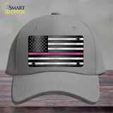 Thin Pink Line Novelty License Plate Hat Cotton / Gray