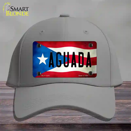 Aguada Puerto Rico Flag Novelty License Plate Hat Cotton / Gray