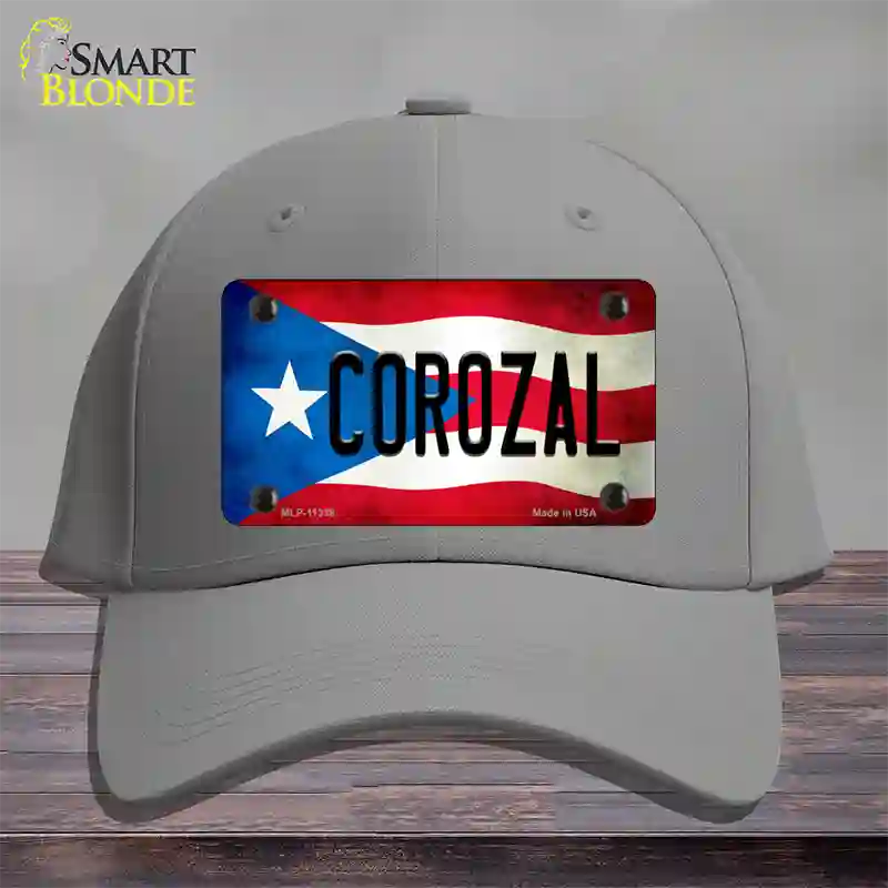 Corozal Puerto Rico Flag Novelty License Plate Hat Cotton / Gray