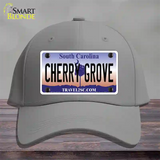 Cherry Grove South Carolina Novelty License Plate Hat Cotton / Gray