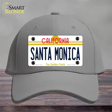 Santa Monica California Novelty License Plate Hat Cotton / Gray