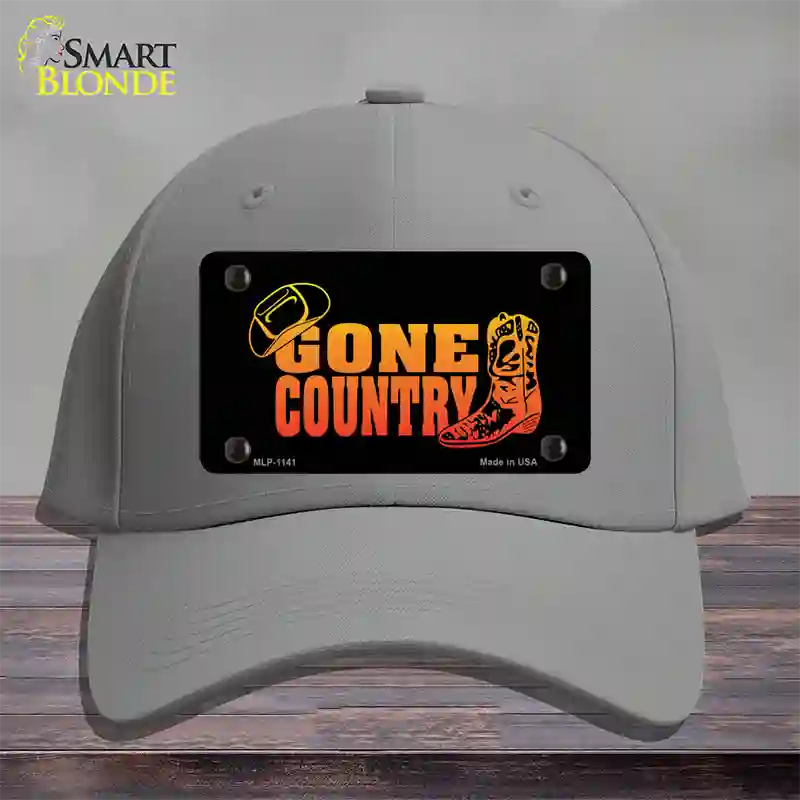 Gone Country Novelty License Plate Hat Cotton / Gray