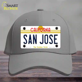 San Jose California Novelty License Plate Hat Cotton / Gray