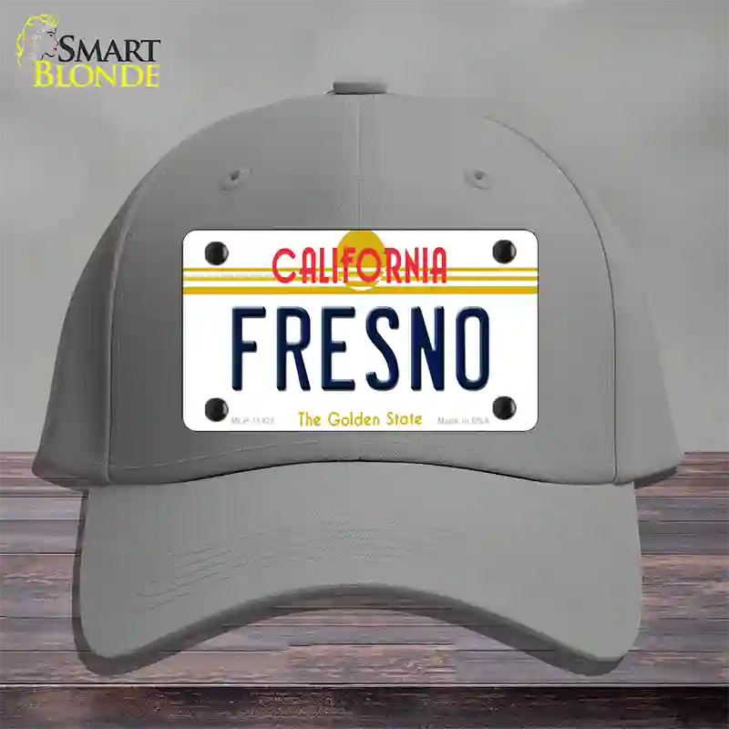 Fresno California Novelty License Plate Hat Cotton / Gray