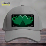 Hearts Over Roses In Green Novelty License Plate Hat Cotton / Gray