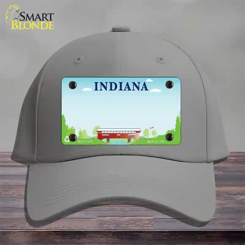 Indiana Recycle State Blank Novelty License Plate Hat Cotton / Gray