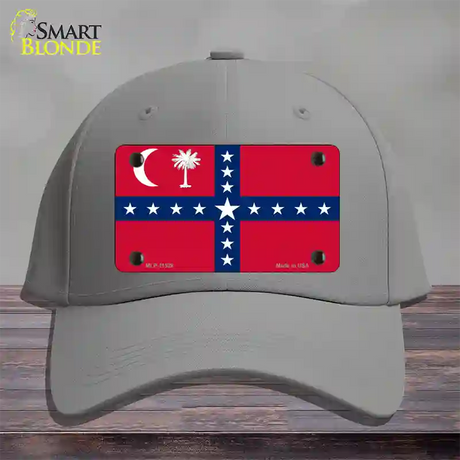 South Carolina Sovereignty Flag Novelty License Plate Hat Cotton / Gray