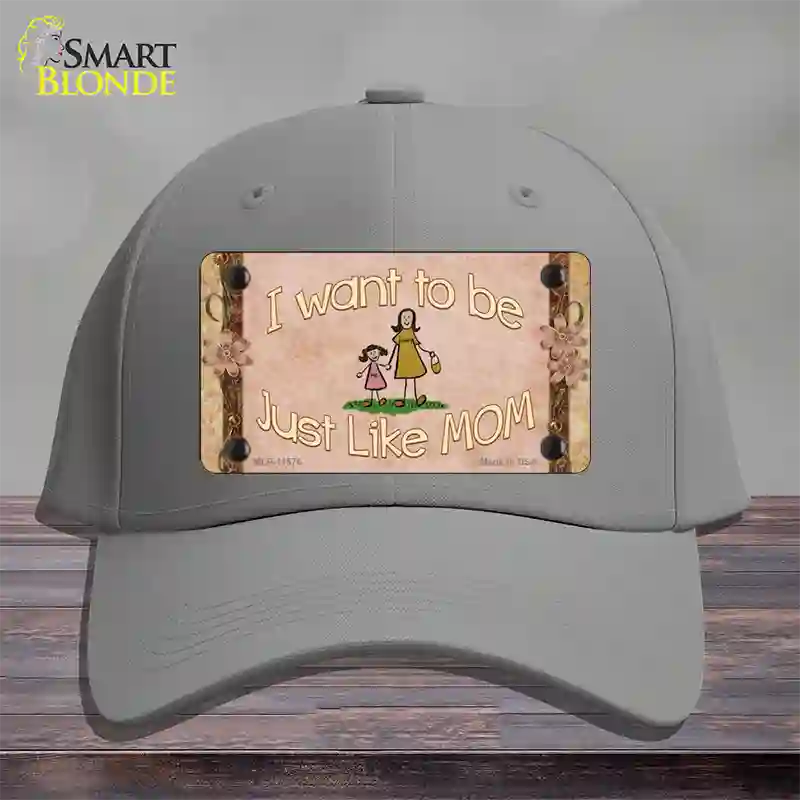 Just Like Mom Novelty License Plate Hat Cotton / Gray