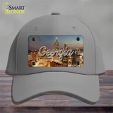 Georgia City Lights State Novelty License Plate Hat Cotton / Gray