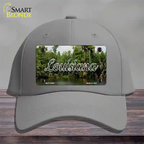 Louisiana Swamp State Novelty License Plate Hat Cotton / Gray