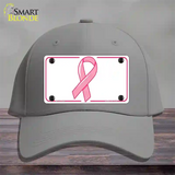 Breast Cancer Ribbon Novelty License Plate Hat Cotton / Gray