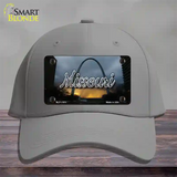 Missouri Gateway Arch State Novelty License Plate Hat Cotton / Gray