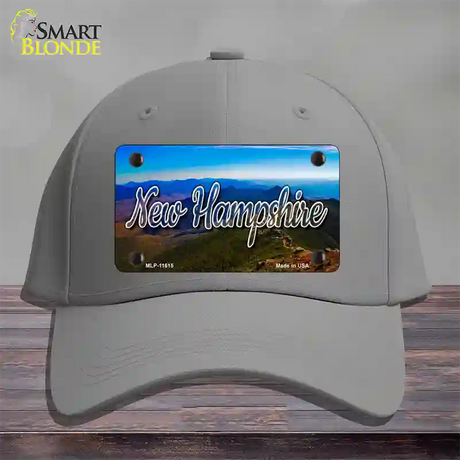 New Hampshire Mountain Range State Novelty License Plate Hat Cotton / Gray