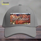 New Mexico Red Canyon State Novelty License Plate Hat Cotton / Gray