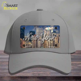 New York City Skyline State Novelty License Plate Hat Cotton / Gray