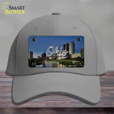 Ohio River City Skyline State Novelty License Plate Hat Cotton / Gray