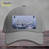 Washington Space Needle State Novelty License Plate Hat Cotton / Gray