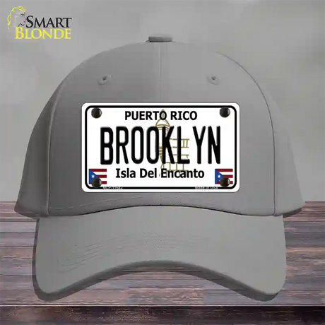 Brooklyn Puerto Rico Novelty License Plate Hat Cotton / Gray