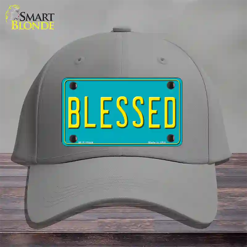 Blessed Novelty License Plate Hat Cotton / Gray