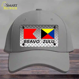 Bravo Zulu Novelty License Plate Hat Cotton / Gray