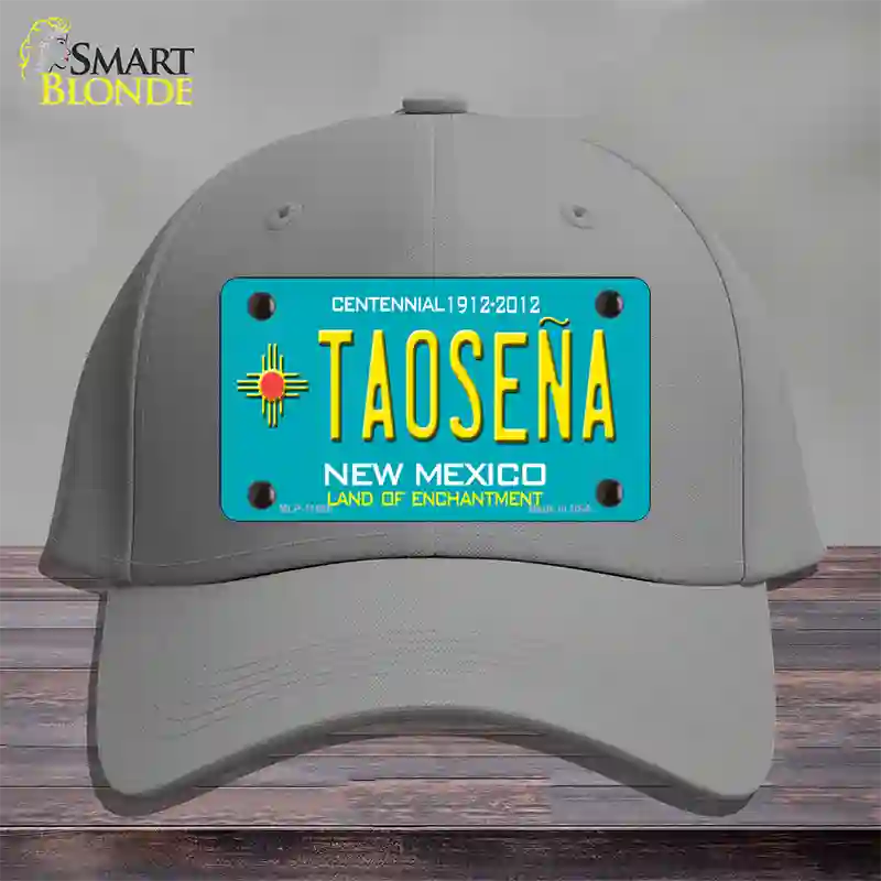 Taosena Teal New Mexico Novelty License Plate Hat Cotton / Gray