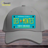 Des Montes Teal New Mexico Novelty License Plate Hat Cotton / Gray